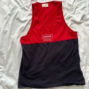 Color Block Blue and Red Tank Top Cotton On Small